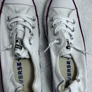 Converse White and Purple Sneakers